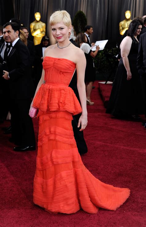 michelle williams red dress.